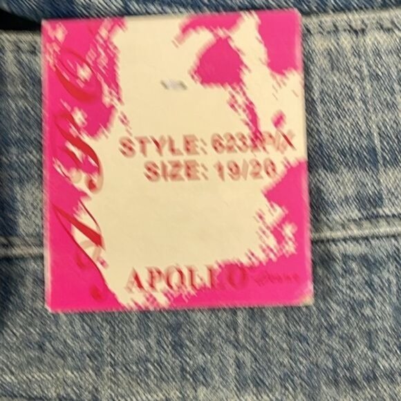 Apollo Women's Bootcut Jeans Floral Embroidered NWT 36x32 size 19/20 stretch - Picture 5 of 13